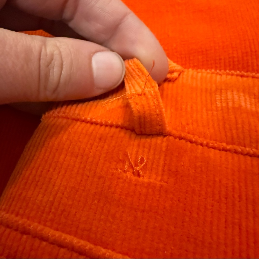 Edikted Tony Corduroy Flare Pants Orange S NWT 70s Boho Festival Bell Bottoms - Picture 5 of 6